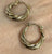 Twist Hatched Finish Small Hoop Earrings 9ct 9k Yellow Gold