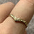 Bark Finish Wishbone Ring 9ct 9k Yellow Gold - Size Q