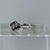 Sapphire & Diamond Cluster Ring 18ct 18k White Gold - Size J