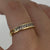 Champagne Diamond .25ct Half Eternity Band Ring 9ct 9k Yellow Gold - Size L 1/2