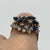 Diamond & Sapphire Ornate Cluster Ring 18ct 18k White Gold - Size P