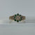 Emerald & Diamond  Daisy Ring 9ct 9k Yellow Gold - Size M