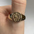 Queens Royal Regiment Military Signet Ring 9ct 9k Yellow Gold  - Size Y