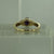 Dark Raspberry Purple Spinel Diamond Accent Ring 9ct 9k Yellow Gold - Size N 1/2