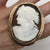 Large Cameo Portrait Brooch Pendant 9ct 9k Rose Gold