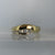 Diamond Curved Horus Eye Two Tone Gold Bespoke Ring 18ct 18k Gold - Size Q 1/2