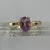 Amethyst & White Topaz Twist Ring 9ct 9k Yellow Gold - Size M 1/2