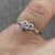 Pink CZ Heart Cut Out Ring 9ct 9k White Gold - Size H