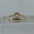 CZ Solitaire Round Cut Cathedral Shoulder Ring 9ct 9k Yellow Gold - Size P