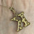 CZ Letter K Pendant 9ct 9k Yellow Gold