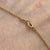 White Beaded Chain Necklace 9ct 9k Yellow Gold 18" Inches