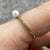 Pearl & CZ Dainty Ring 9ct 9k Yellow Gold  - Size N 1/2