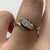 Antique Diamond Trilogy Bypass Platinum Set Ring 18ct Yellow Gold - Size L 1/2