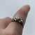 Antique Diamond Ornate Platinum Setting Ring 18ct 18k Yellow Gold - Size N