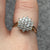 CZ Fancy Flower Cluster Ring 9ct 9k Yellow Gold - Size M