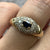 Sapphire & Diamond .50ct Cluster Ring 18ct 18k Yellow Gold - Size L