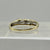 Diamond Trilogy Split Shank Two Tone Band Ring 9ct 9k Yellow Gold - Size O