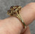 Garnet Daisy Flower Ornate Cluster Ring 9ct 9k Yellow Gold - Size P