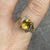 Citrine Oval Diamond Accent Ring 9ct 9k Yellow Gold  - Size N 1/2