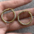 Two Tone Twist Embossed Hoop Earrings 9ct 9k Yellow Gold