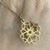 CZ Filigree Cross Floral Pendant 9ct 9k Yellow Gold