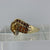 Citrine, Fire Opal, Spessartite Garnet, Diamond Ring 9ct 9k Yellow Gold - Size S