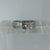 Blue Topaz & Diamond .12ct Twist Band Ring 9ct 9K White Gold - Size M 1/2