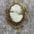 Vintage Framed Cameo Brooch 9ct 9k Yellow Gold