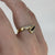 Sapphire & Diamond Channel Set Zig Zag Ring 9ct 9K Yellow Gold - Size L