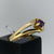 Amethyst Solitaire Split Shank Ring 18ct 18k Yellow Gold - Size M