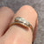 Diamond Trilogy Art Deco Bypass Platinum Ring 18ct 18k Yellow Gold - Size O