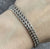 Double Curb Chain Bracelet 9ct 9k White Gold - 7" Inches