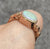 Opal Bezel Set Baroque Shoulder Ring 9ct 9k Rose Gold - Size U