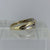 Champagne Fancy Diamond Two Tone Ring 9ct 9k Yellow Gold - Size O