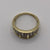 Diamond Greek Key Cut Out Ring 9ct 9k Yellow Gold - Size O