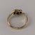 Old Mine Cut Diamond Trilogy Bypass Antique Ring 18ct 18k Yellow Gold - Size N