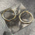 Two Tone Twist Embossed Hoop Earrings 9ct 9k Yellow Gold