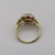 Ruby Lab Grown & Diamond Heart Cluster Ring 9ct 9k Yellow Gold - Size L