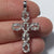 White Topaz Cross Pendant 9ct 9k White Gold