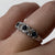 Sapphire & Diamond .12ct Ring 18ct 18k White Gold - Size J 1/2