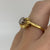 Retro Sunburst Diamond Unique Ring 18ct 18k Yellow Gold & Platinum - Size M