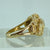 Nugget 70s Style Cluster Florentine Finish Statement Ring 9ct 9k Yellow Gold  - Size T