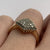 Diamond Cluster Ring 9ct 9k Yellow Gold  - Size L 1/2