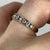 Diamond .05ct Illusion Half Eternity Ring 9ct 9k Yellow Gold - Size K