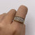 Diamond Greek Key Cut Out Ring 9ct 9k Yellow Gold - Size O