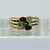 Diamond Sapphire Ruby Emerald Wave Channel Set Ring 18ct 18k Yellow Gold - Size O