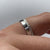 Wedding Band With Texture Detail Ring 9ct 9k White Gold - Size M