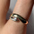 Diamond Curved Horus Eye Two Tone Gold Bespoke Ring 18ct 18k Gold - Size Q 1/2