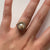 Pearl & White Topaz Ornate Flower Ring 18ct 18k Yellow Gold - Size L 1/2