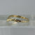 Bark Finish Wishbone Ring 9ct 9k Yellow Gold - Size Q